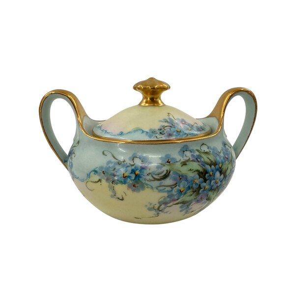 Hand-Painted Bavarian Porcelain Cream, Sugar, Salt and Pepper - Picture 9 of 16